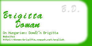 brigitta doman business card